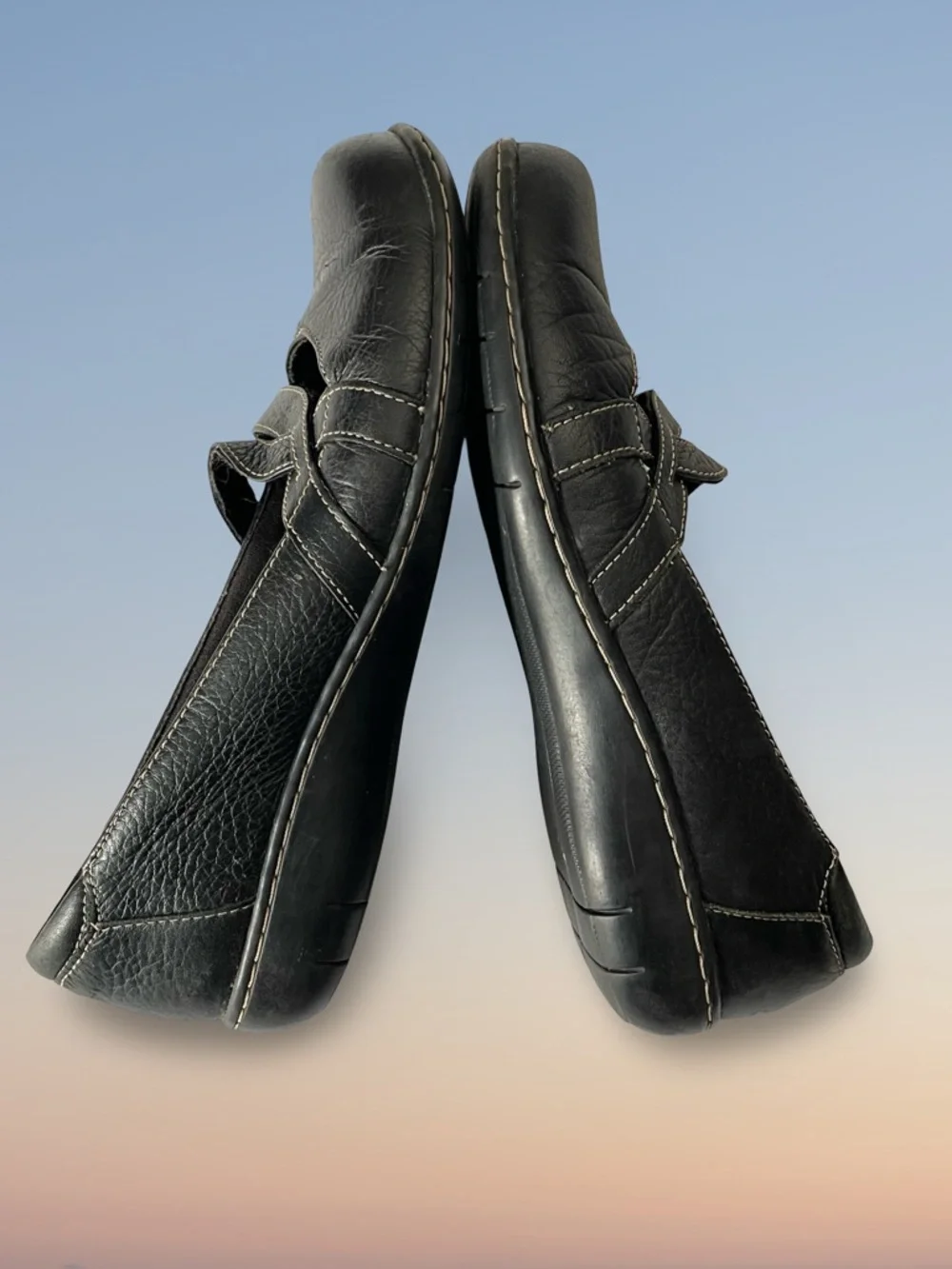 Clarks Bendables Black Leather Mary Jane Comfort Shoes Womens 8 - Picture 9 of 9